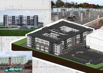 Palladium Long Term Care Burlington, Ontario In collaboration with the partnering architects, we delivered comprehensive architectural services from preliminary design through construction documents, including detailed drawings, client reviews, permit support, and on-site coordination to ensure design integrity, compliance, and smooth project delivery.
